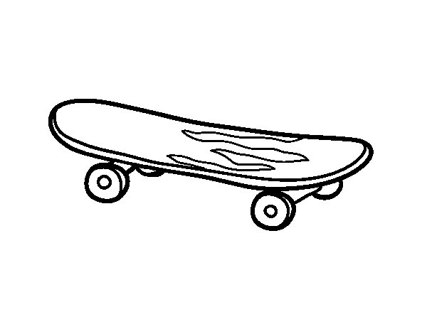 Página para colorir: Skate / Skate (Transporte) #139410 - Páginas para Colorir Imprimíveis Gratuitamente