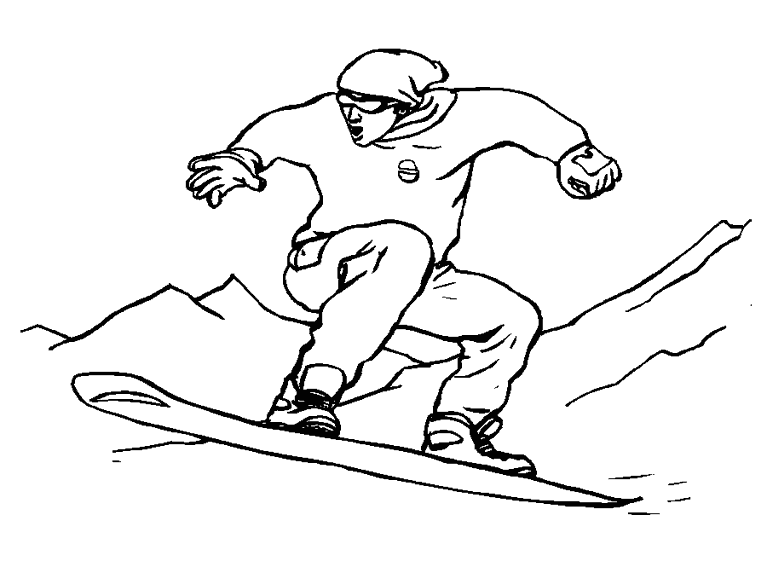 Página para colorir: Snowboard / Snowboard (Transporte) #143887 - Páginas para Colorir Imprimíveis Gratuitamente