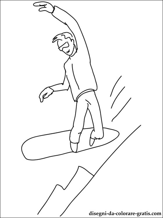 Página para colorir: Snowboard / Snowboard (Transporte) #143994 - Páginas para Colorir Imprimíveis Gratuitamente