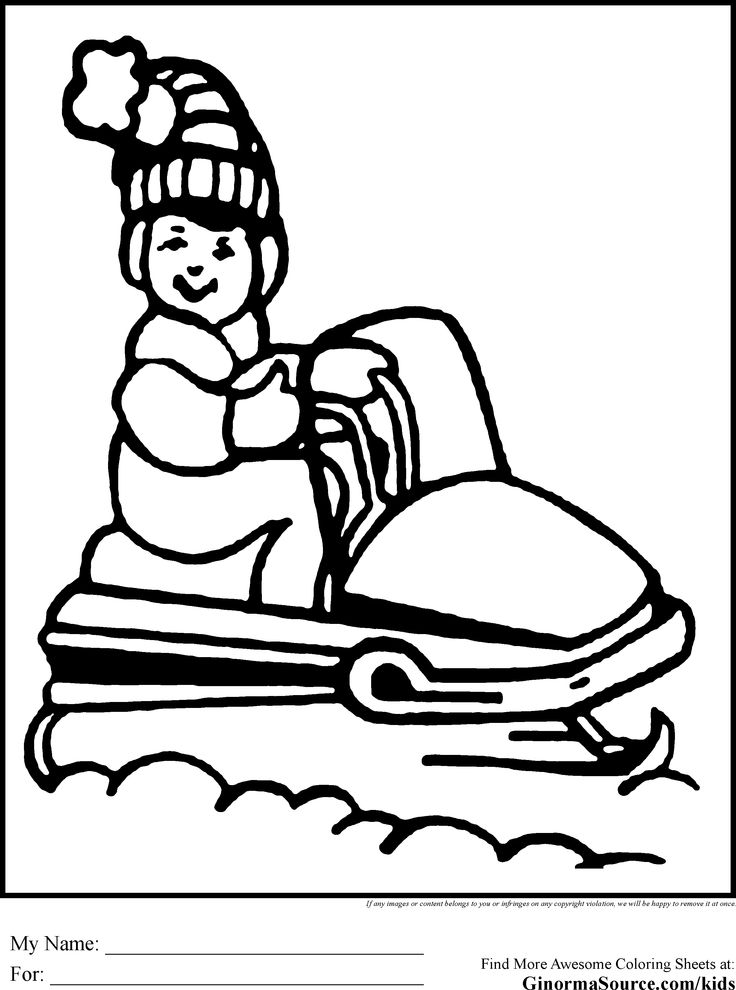 Página para colorir: Snowmobile / Skidoo (Transporte) #139763 - Páginas para Colorir Imprimíveis Gratuitamente