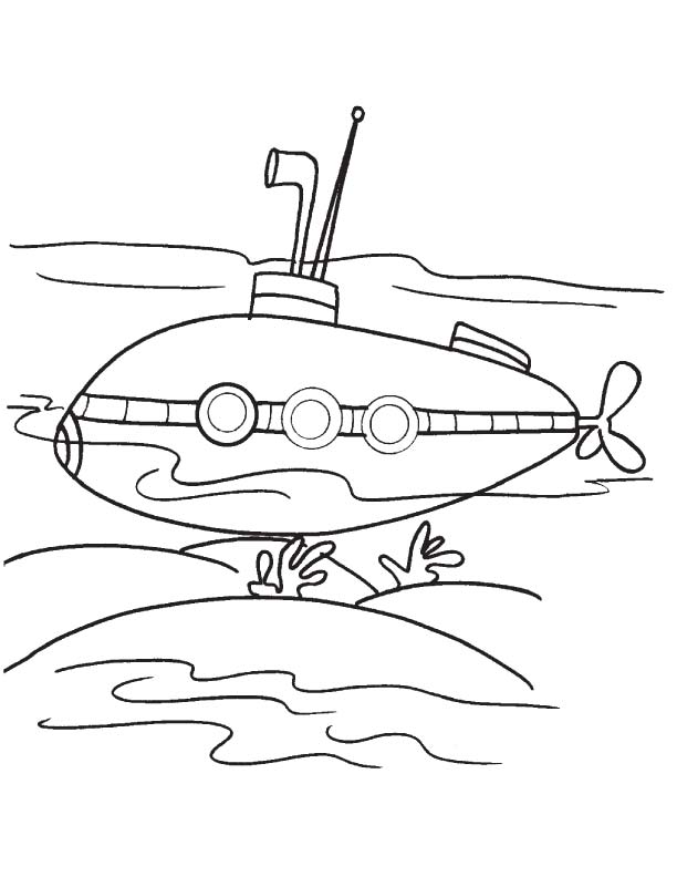 Página para colorir: Submarino (Transporte) #137715 - Páginas para Colorir Imprimíveis Gratuitamente