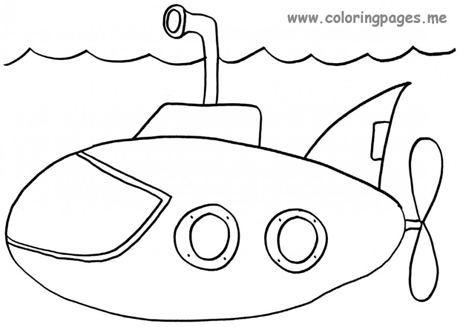 Página para colorir: Submarino (Transporte) #137722 - Páginas para Colorir Imprimíveis Gratuitamente