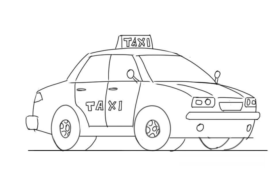 Página para colorir: Táxi (Transporte) #137207 - Páginas para Colorir Imprimíveis Gratuitamente
