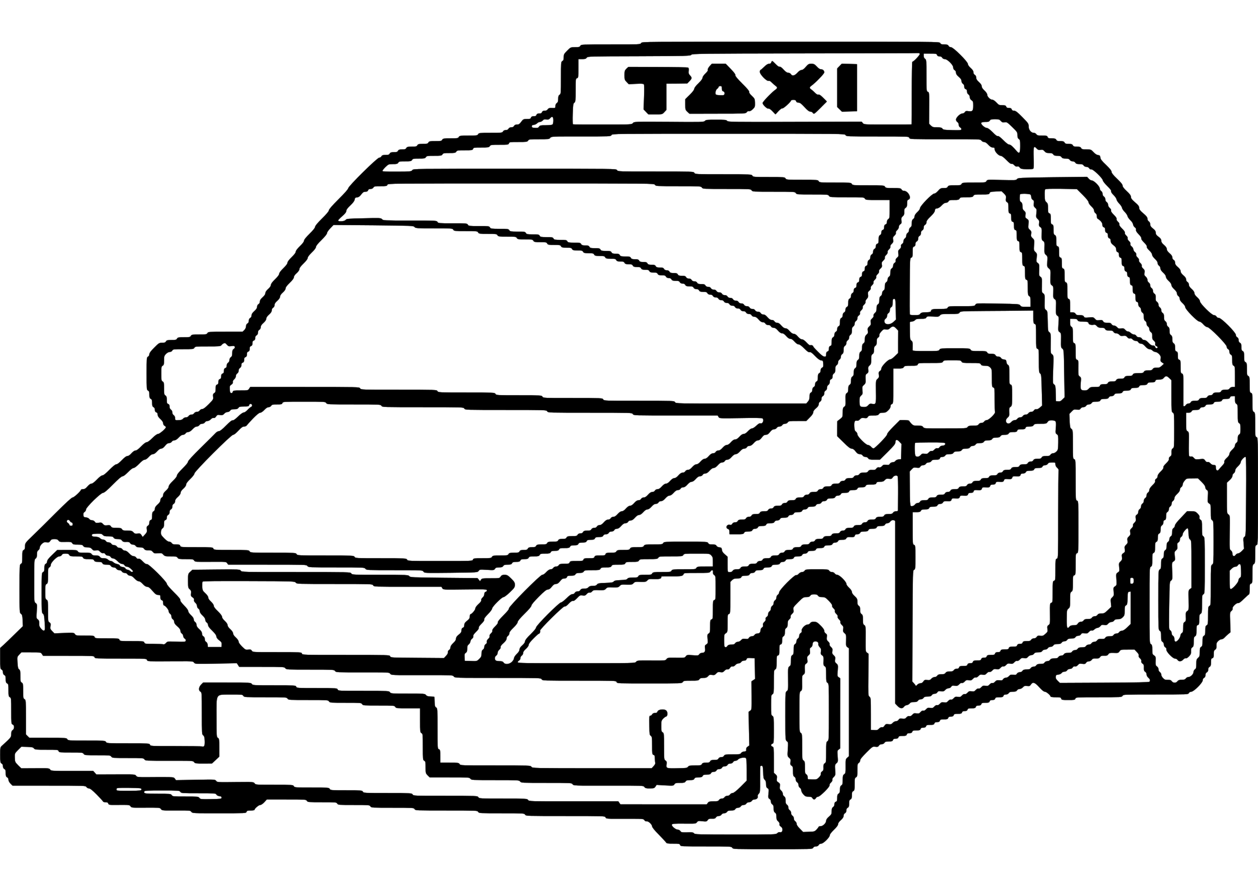 Página para colorir: Táxi (Transporte) #137208 - Páginas para Colorir Imprimíveis Gratuitamente