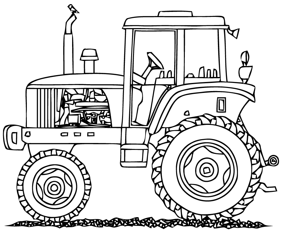 Desenho de Tractor para Colorir - Colorir.com