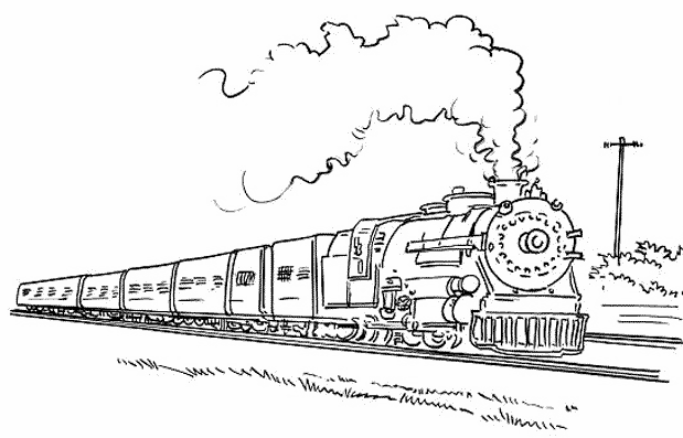 Página para colorir: Trem / Locomotiva (Transporte) #135034 - Páginas para Colorir Imprimíveis Gratuitamente