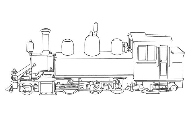 Página para colorir: Trem / Locomotiva (Transporte) #135054 - Páginas para Colorir Imprimíveis Gratuitamente