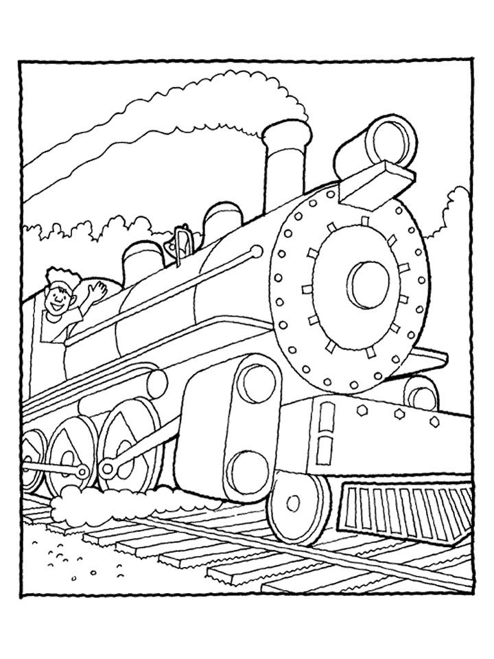 Página para colorir: Trem / Locomotiva (Transporte) #135063 - Páginas para Colorir Imprimíveis Gratuitamente