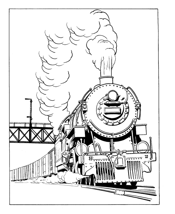Página para colorir: Trem / Locomotiva (Transporte) #135088 - Páginas para Colorir Imprimíveis Gratuitamente