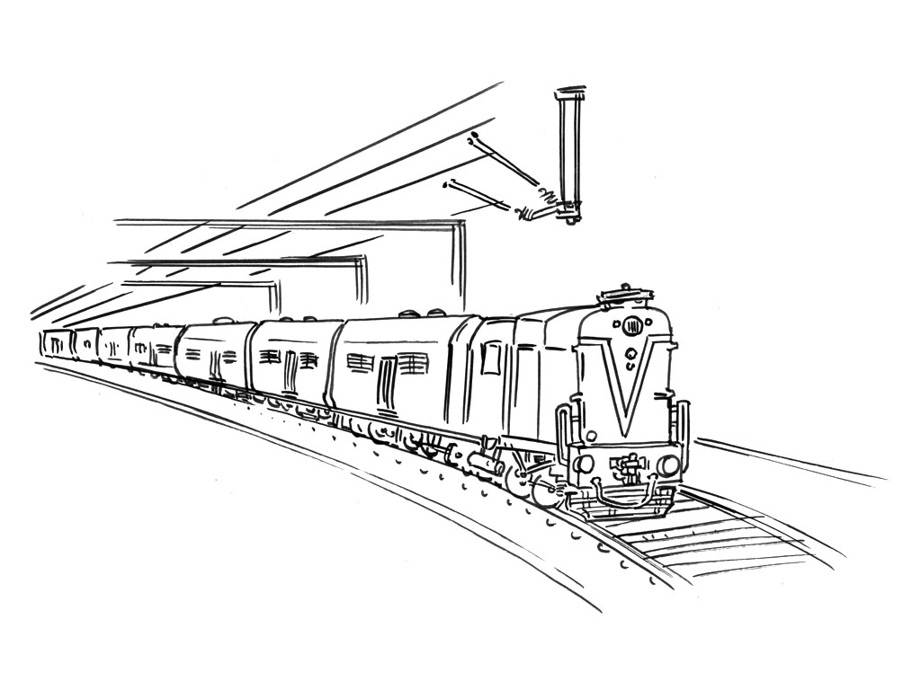 Página para colorir: Trem / Locomotiva (Transporte) #135108 - Páginas para Colorir Imprimíveis Gratuitamente