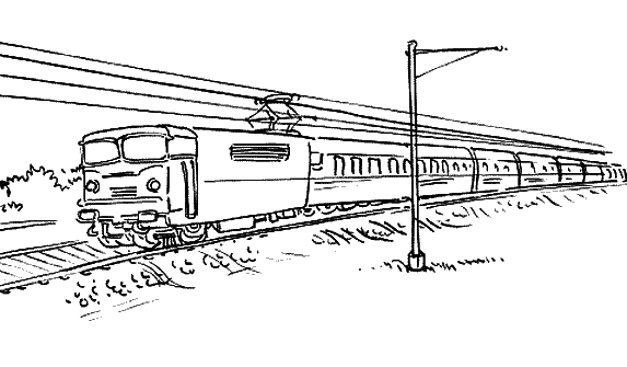 Página para colorir: Trem / Locomotiva (Transporte) #135138 - Páginas para Colorir Imprimíveis Gratuitamente