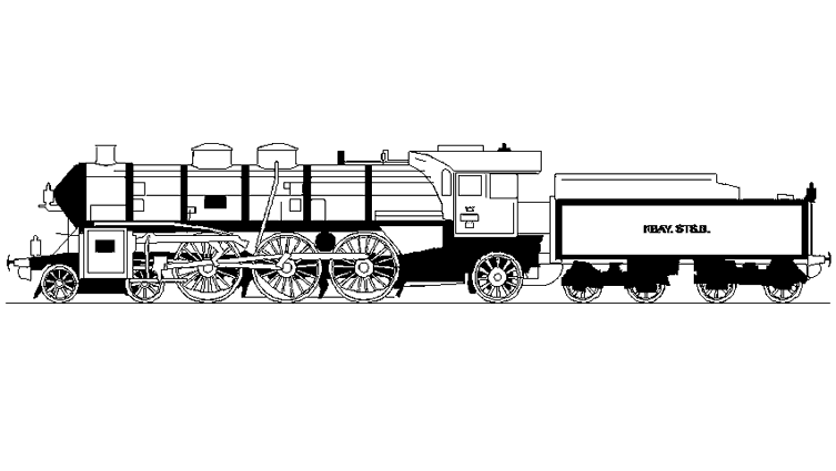 Página para colorir: Trem / Locomotiva (Transporte) #135142 - Páginas para Colorir Imprimíveis Gratuitamente