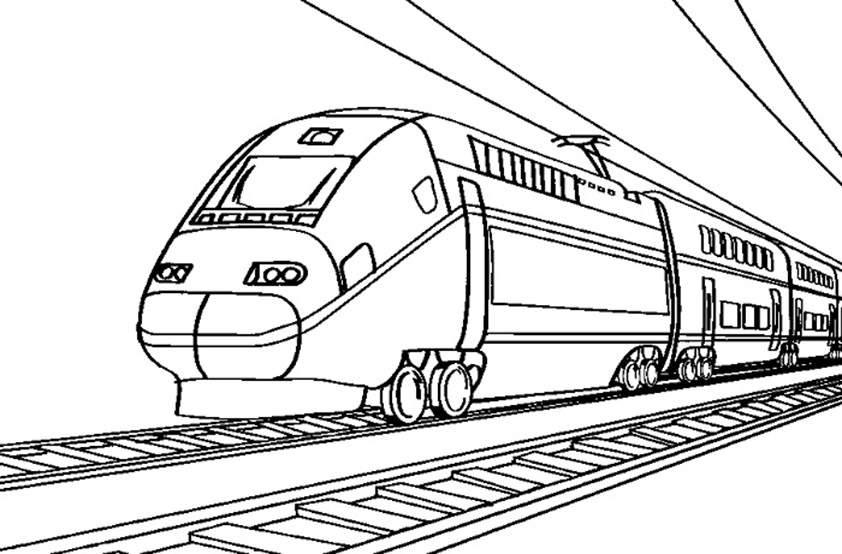 Página para colorir: Trem / Locomotiva (Transporte) #135172 - Páginas para Colorir Imprimíveis Gratuitamente