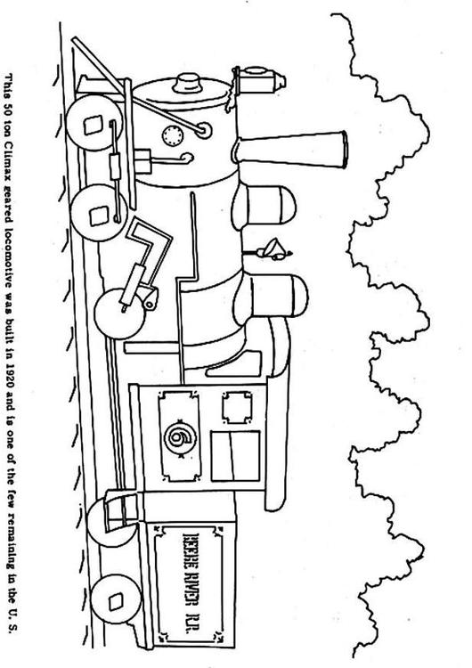 Página para colorir: Trem / Locomotiva (Transporte) #135189 - Páginas para Colorir Imprimíveis Gratuitamente