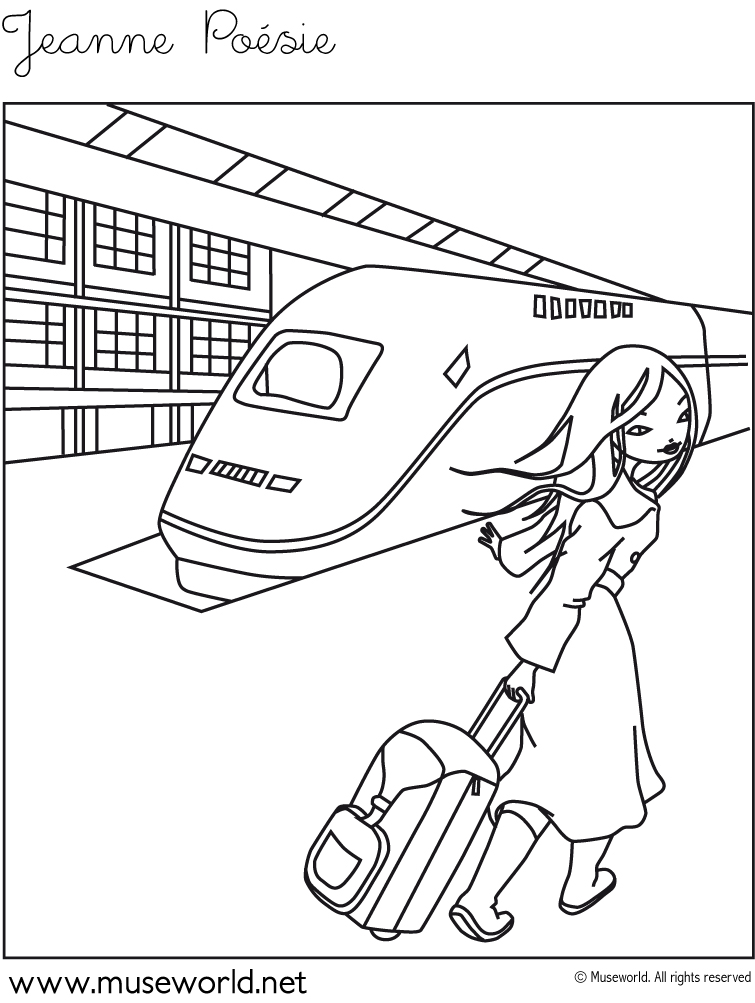 Página para colorir: Trem / Locomotiva (Transporte) #135218 - Páginas para Colorir Imprimíveis Gratuitamente