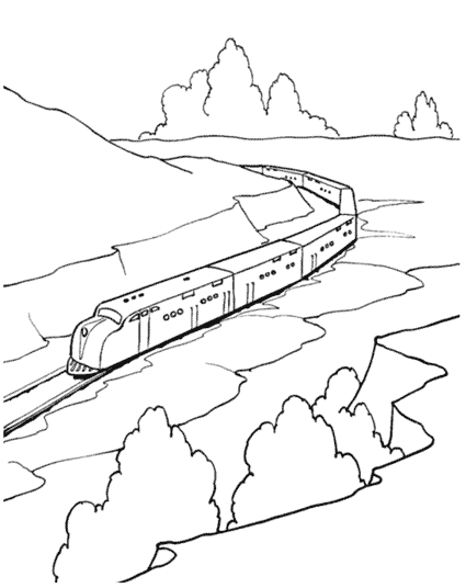 Página para colorir: Trem / Locomotiva (Transporte) #135222 - Páginas para Colorir Imprimíveis Gratuitamente