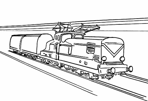 Página para colorir: Trem / Locomotiva (Transporte) #135224 - Páginas para Colorir Imprimíveis Gratuitamente