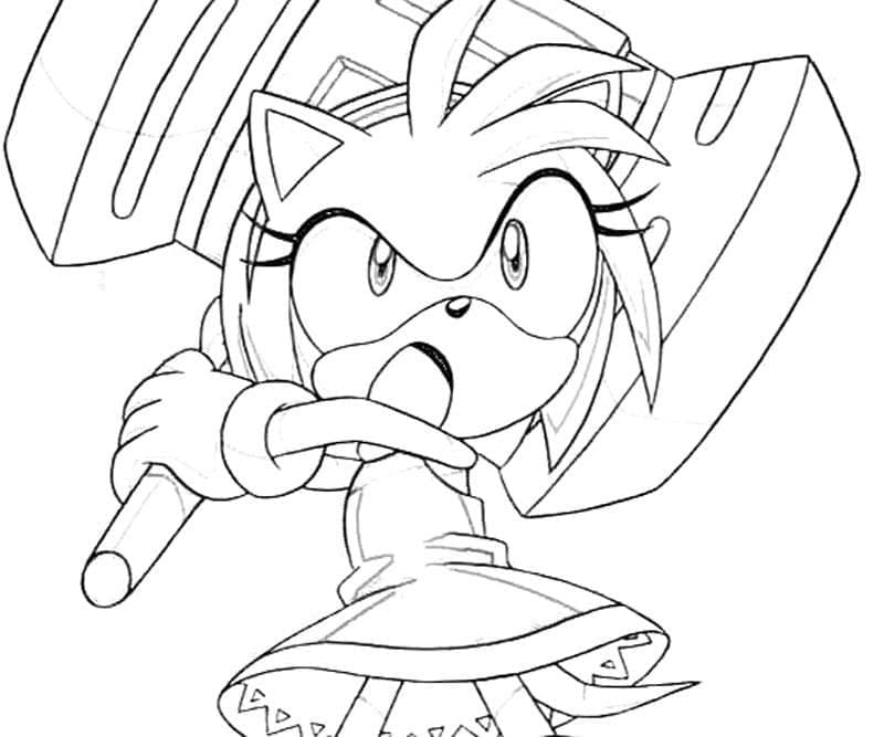Desenho gratuito Amy Rose #184211 da colecao Videogames para imprimir