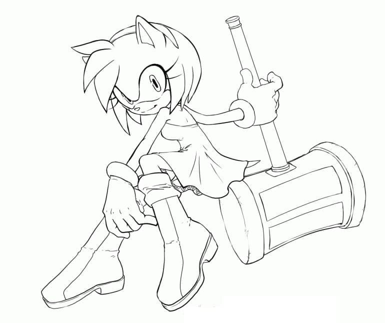 Desenho gratuito Amy Rose #184219 da colecao Videogames para imprimir