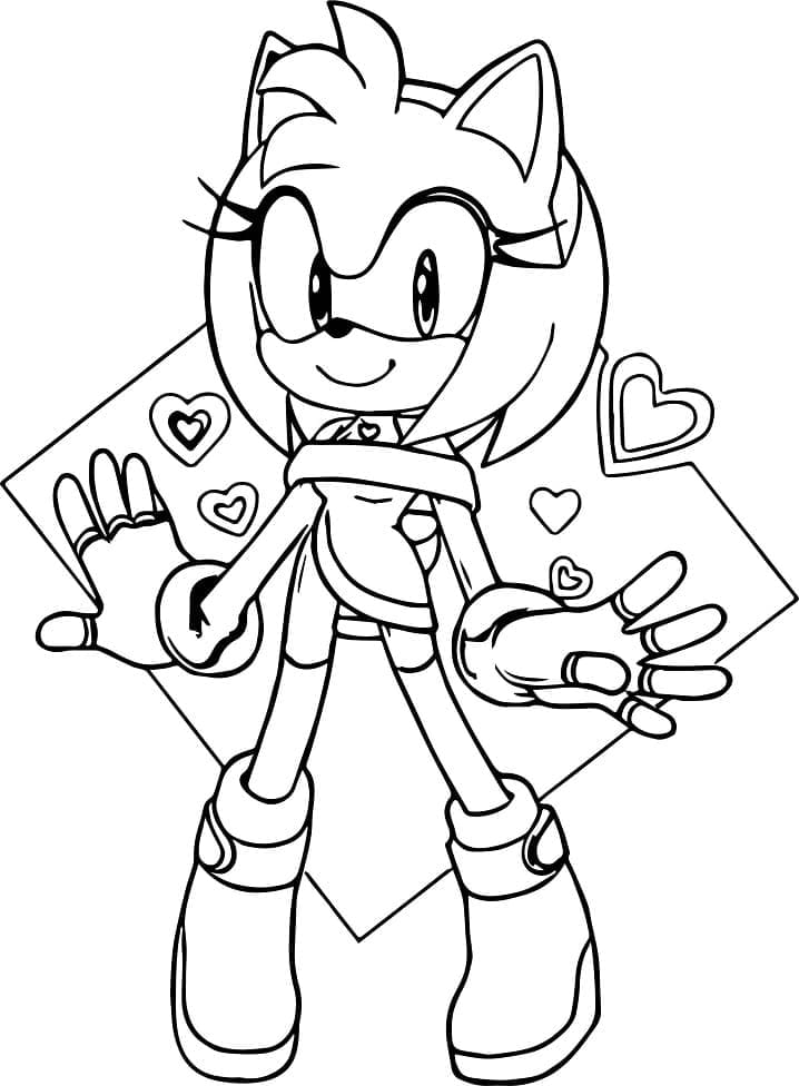 Desenho gratuito Amy Rose #184227 da colecao Videogames para imprimir