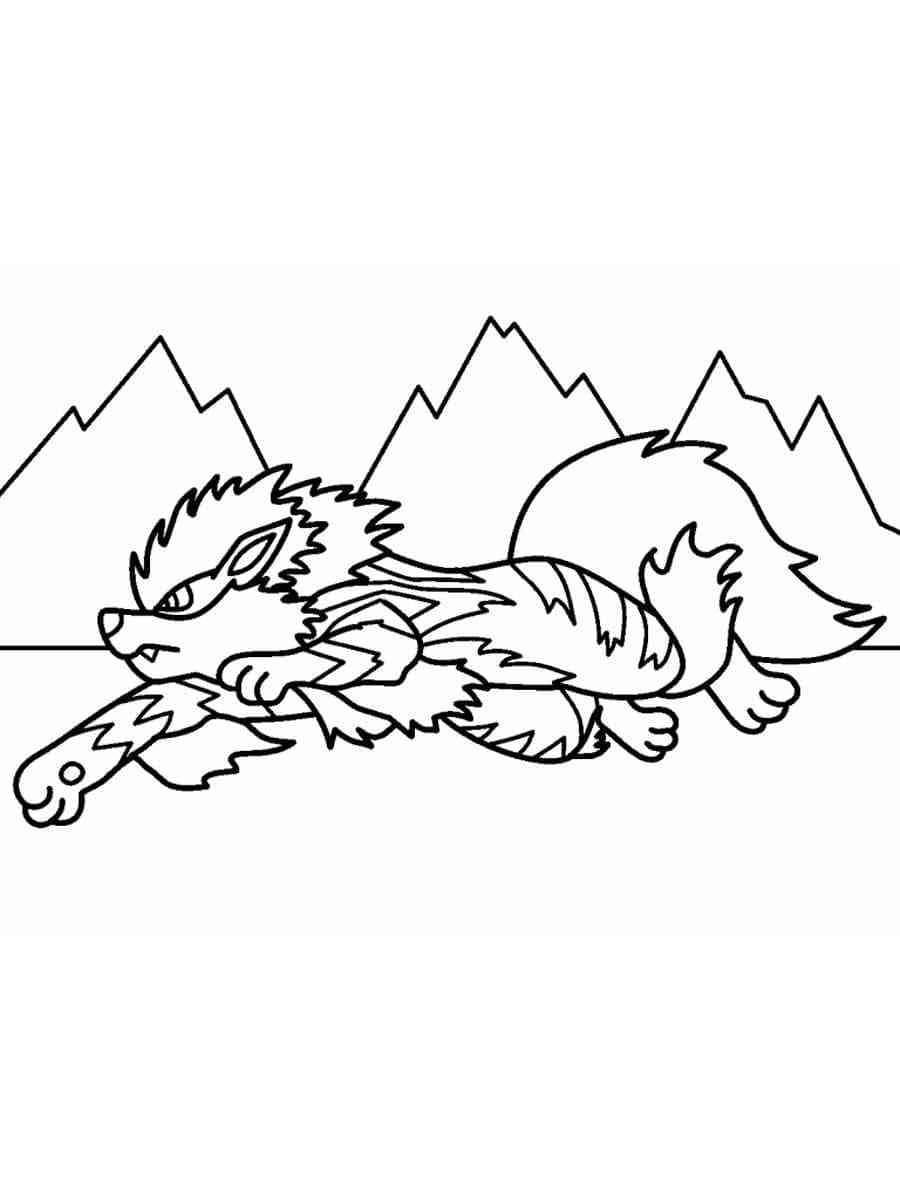 Desenho gratuito Arcanine #181815 da colecao Videogames para imprimir