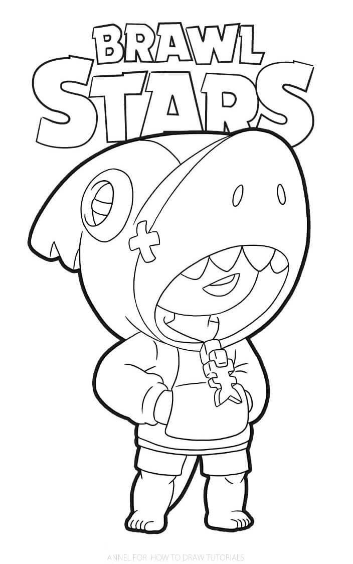 Ilustração de Brawl Stars #175498 para colorir, parte da coleção Videogames Ilustração de Brawl Stars #175498 para colorir, parte da coleção Videogames
