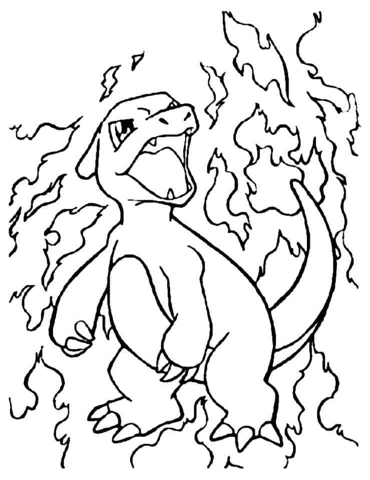 Desenho gratuito Charmeleon #218935 da colecao Videogames para imprimir