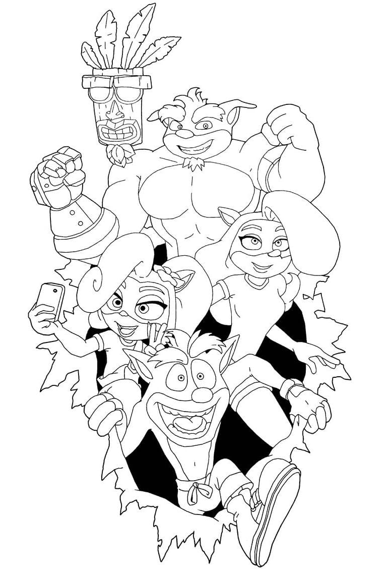 Desenho gratuito Crash Bandicoot #219832 da colecao Videogames para imprimir