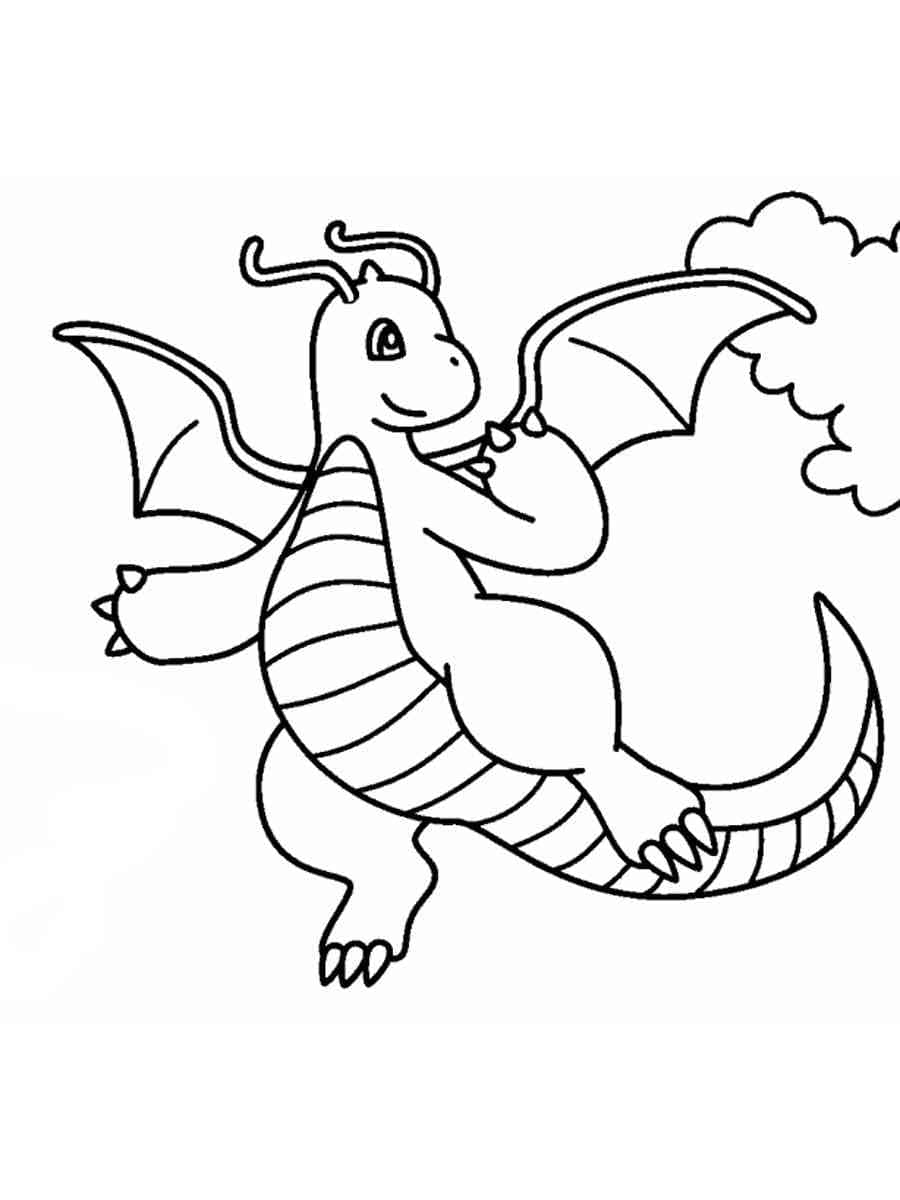 Desenho gratuito Dragonite #181595 da colecao Videogames para imprimir