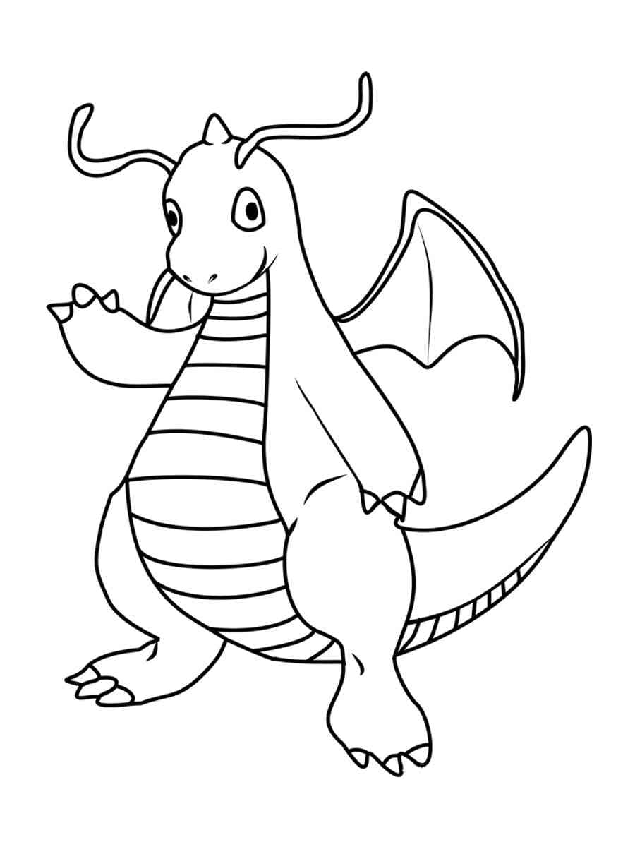 Desenho gratuito Dragonite #181602 da colecao Videogames para imprimir