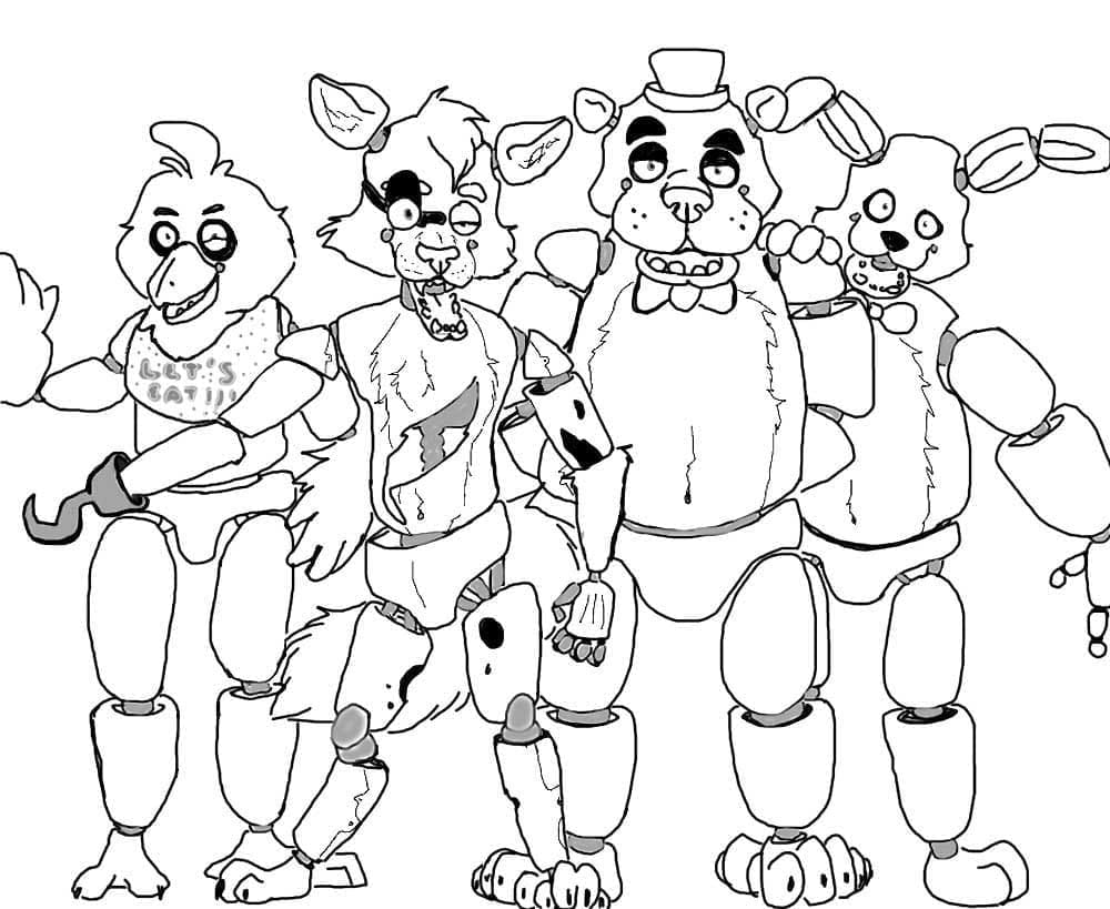 Desenho gratuito Five Nights at Freddy’s (FNAF) #199620 da colecao Videogames para imprimir