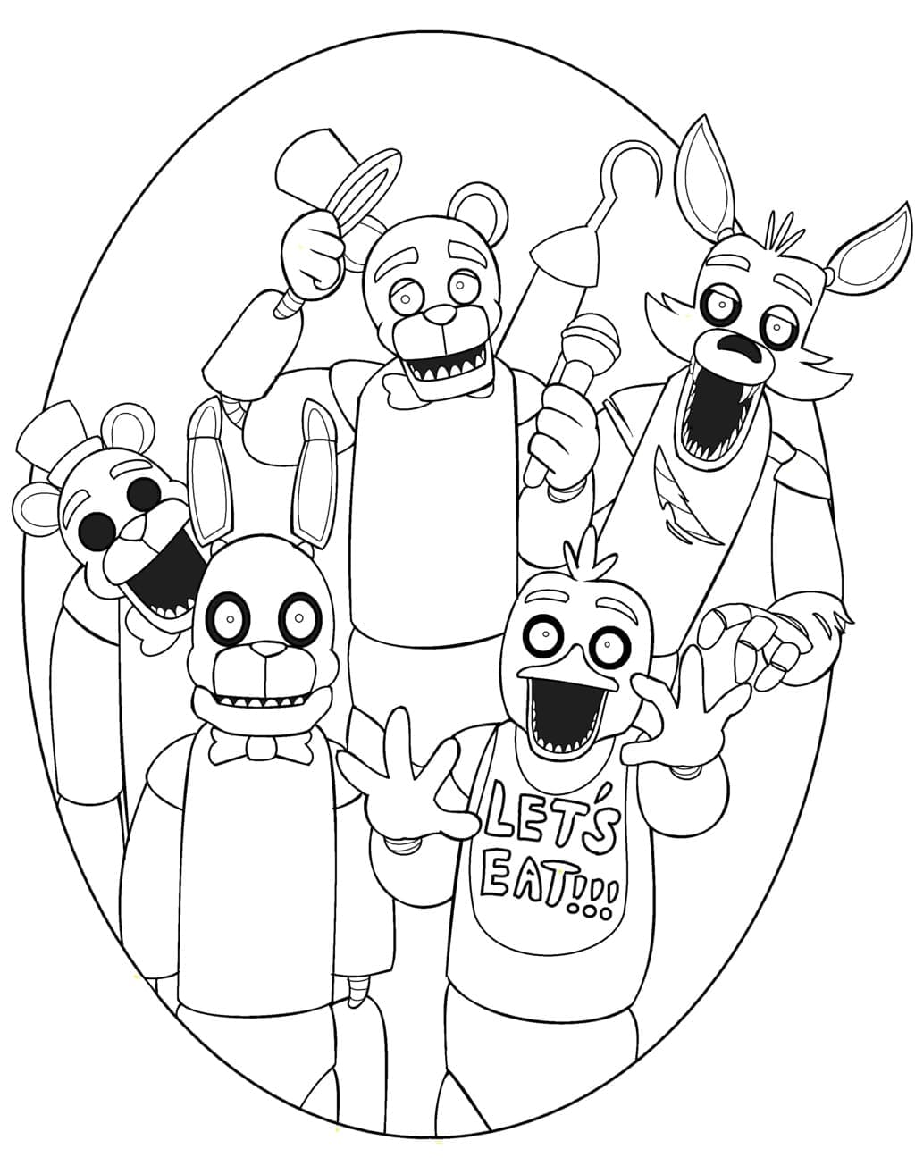 Desenho gratuito Five Nights at Freddy’s (FNAF) #199647 da colecao Videogames para imprimir
