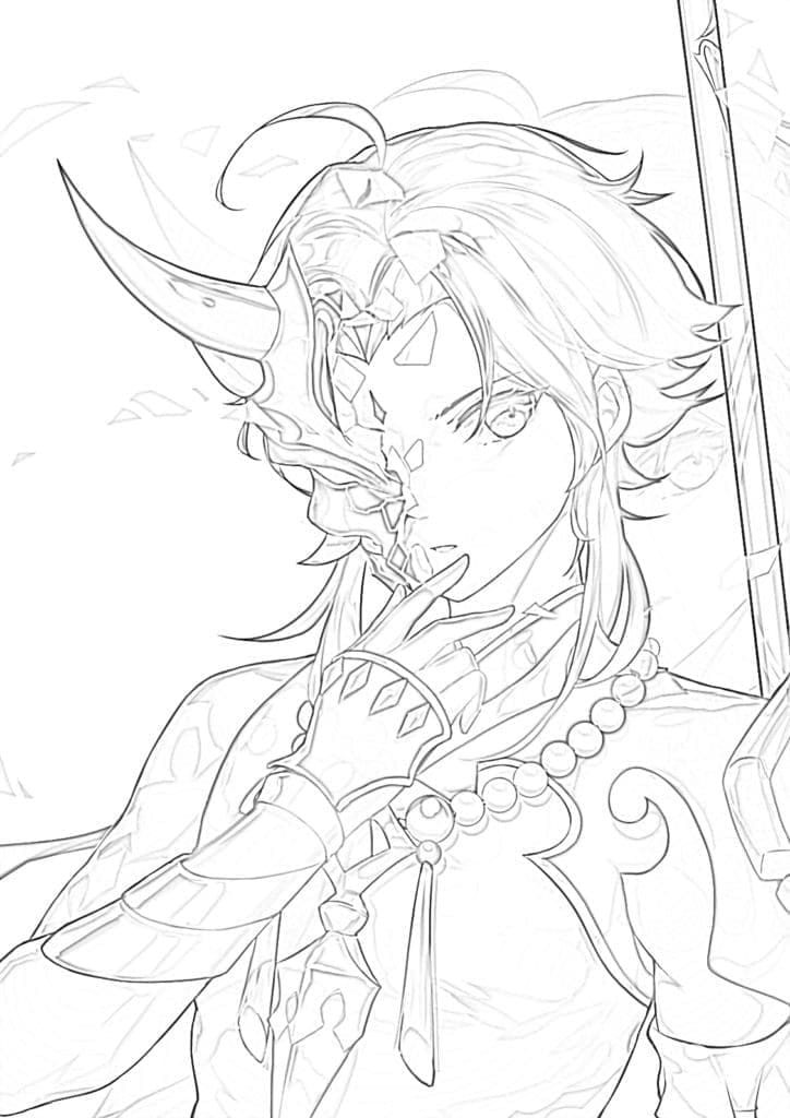 Página para colorir: Genshin Impact (Videogames) #211709 - Páginas para Colorir Imprimíveis Gratuitamente