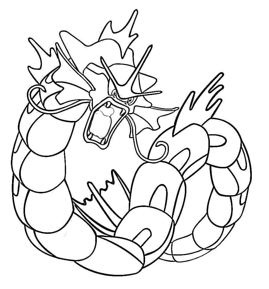 Desenho gratuito Gyarados #181807 da colecao Videogames para imprimir