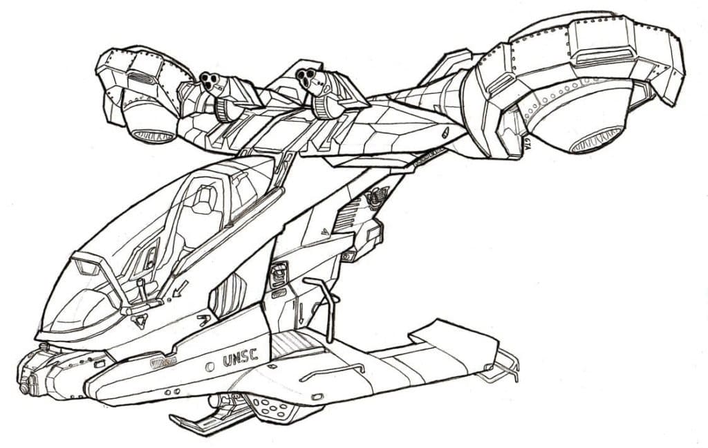 Ilustração de Halo #200114 para colorir, parte da coleção Videogames Ilustração de Halo #200114 para colorir, parte da coleção Videogames