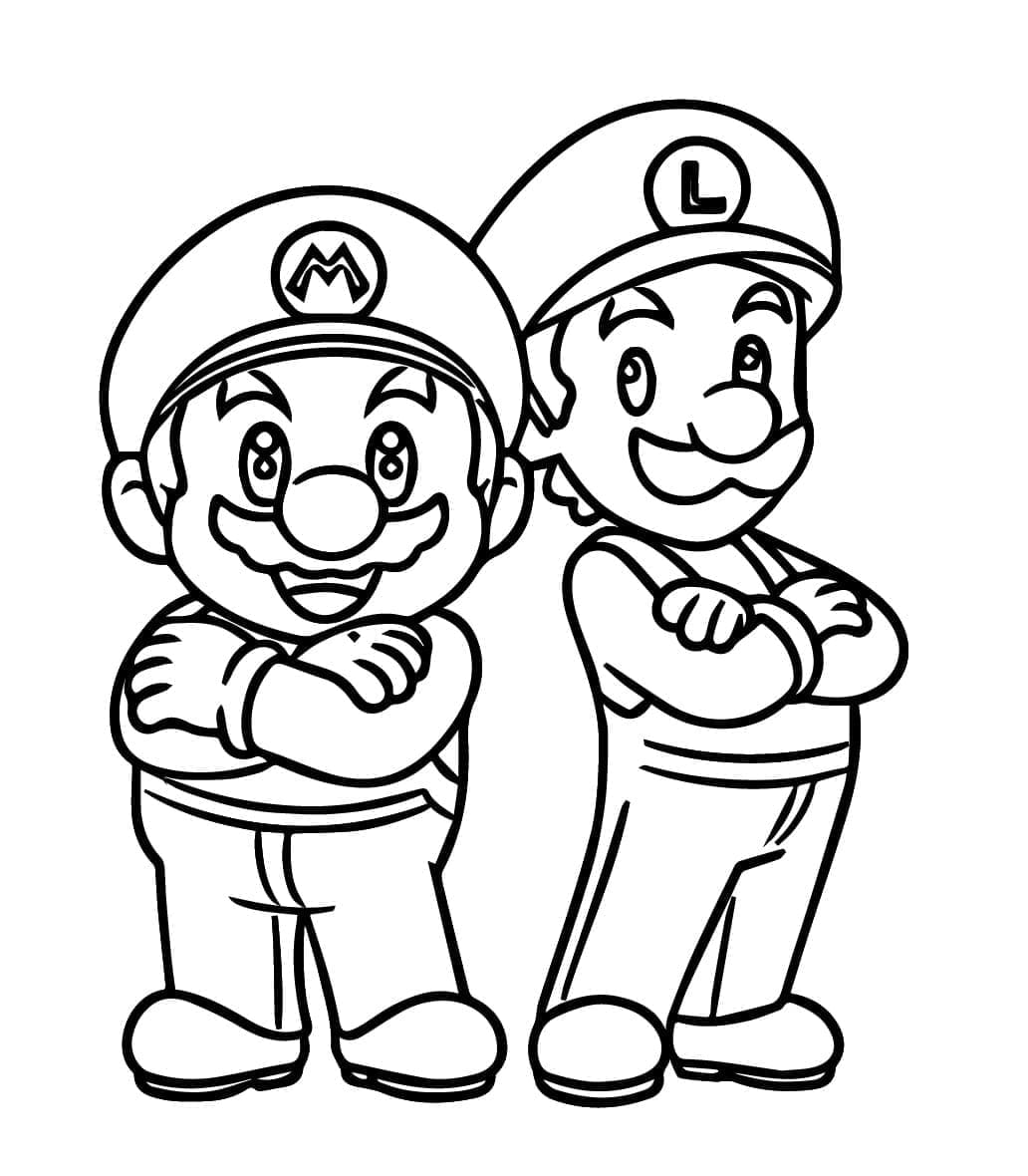 Desenho gratuito Mario e Luigi #217712 da colecao Videogames para imprimir