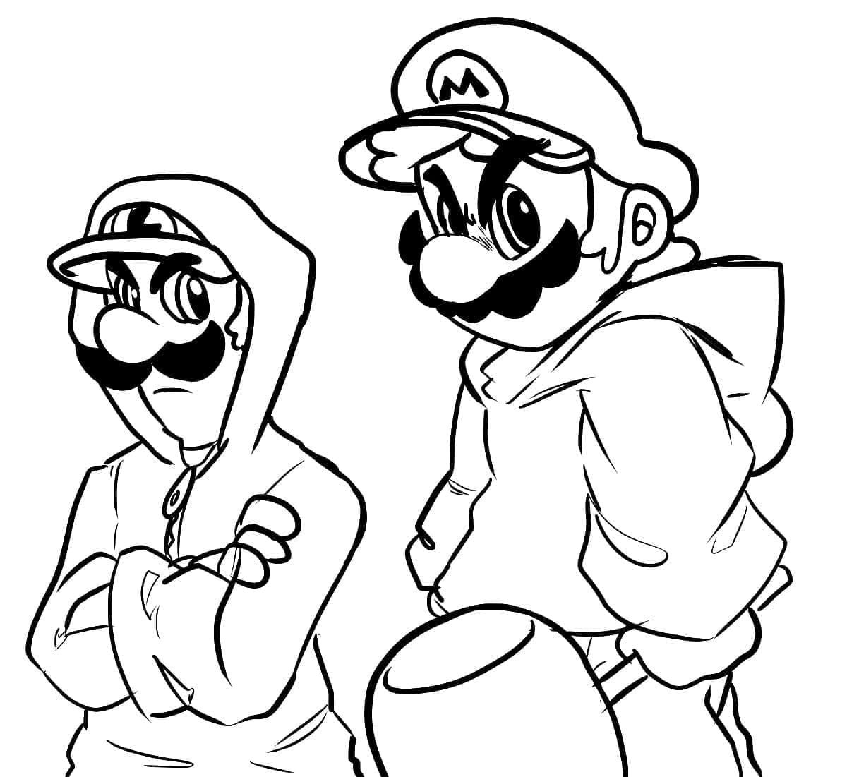 Desenho gratuito Mario e Luigi #217715 da colecao Videogames para imprimir