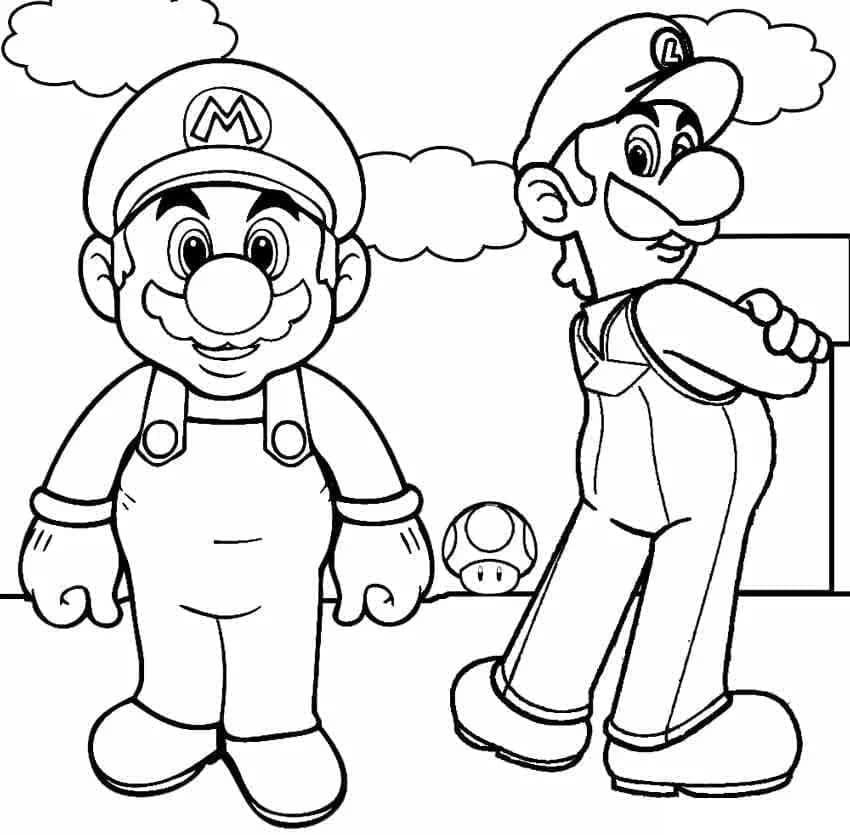 Desenho gratuito Mario e Luigi #217719 da colecao Videogames para imprimir