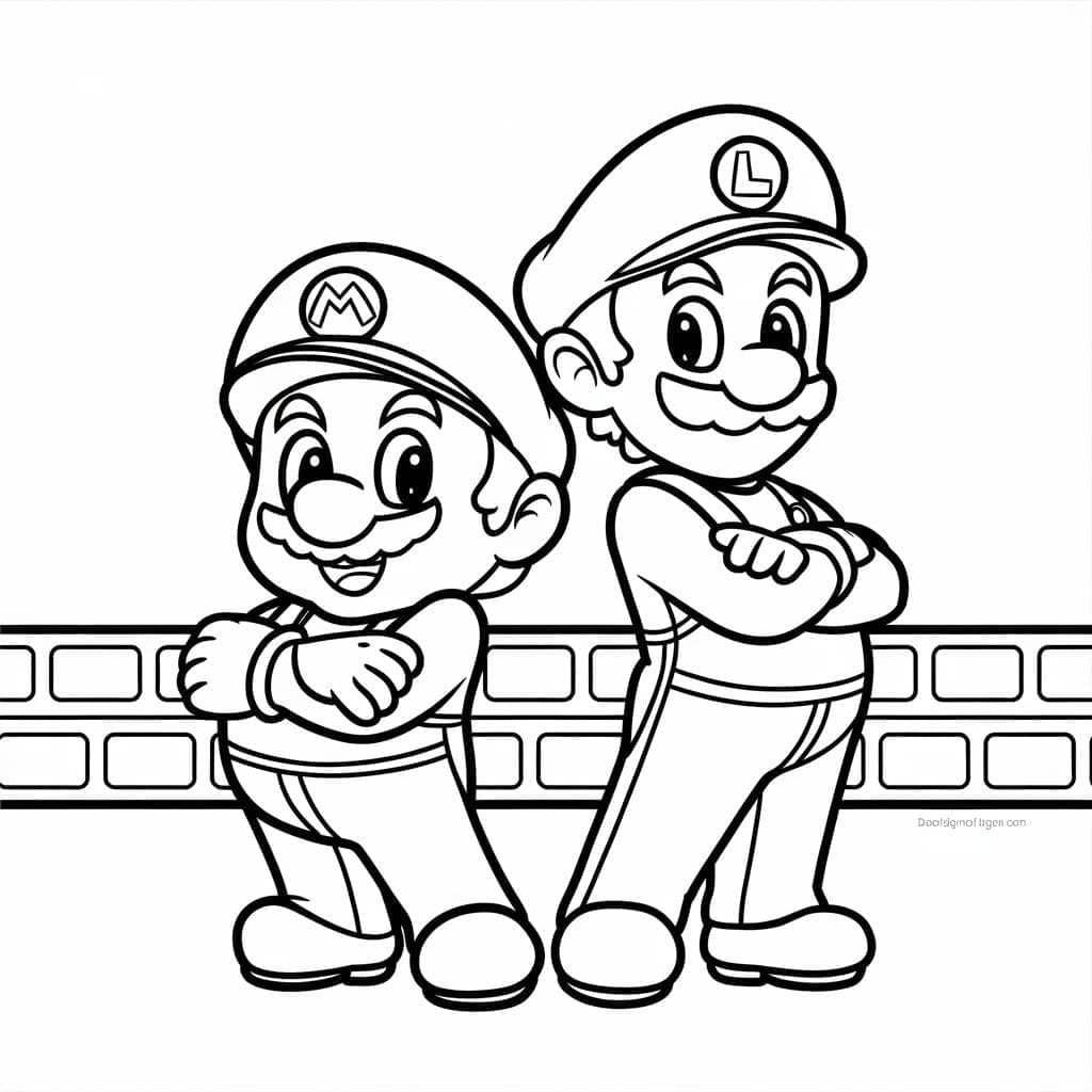 Desenho gratuito Mario e Luigi #217724 da colecao Videogames para imprimir