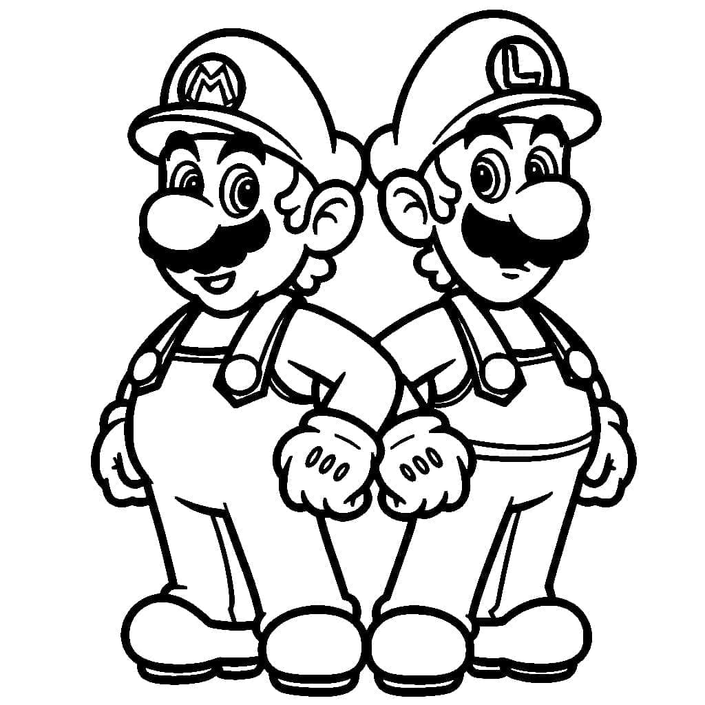 Desenho gratuito Mario e Luigi #217726 da colecao Videogames para imprimir