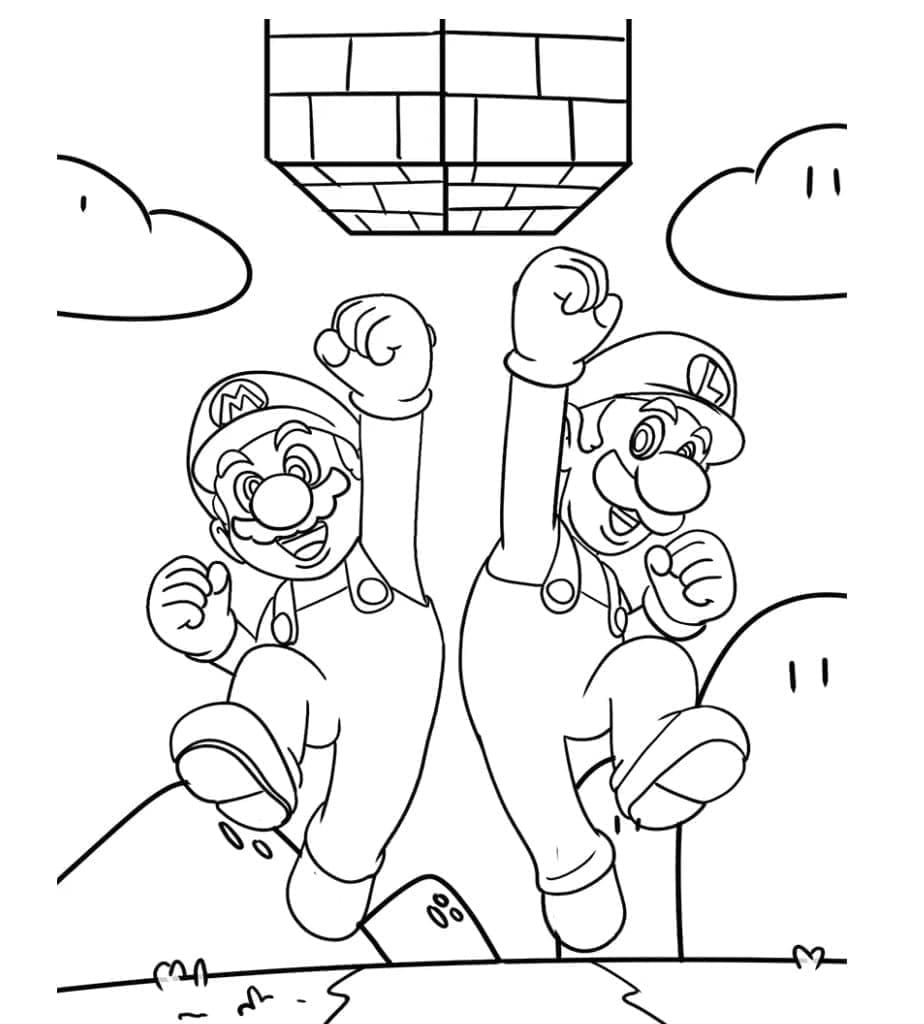 Desenho gratuito Mario e Luigi #217731 da colecao Videogames para imprimir