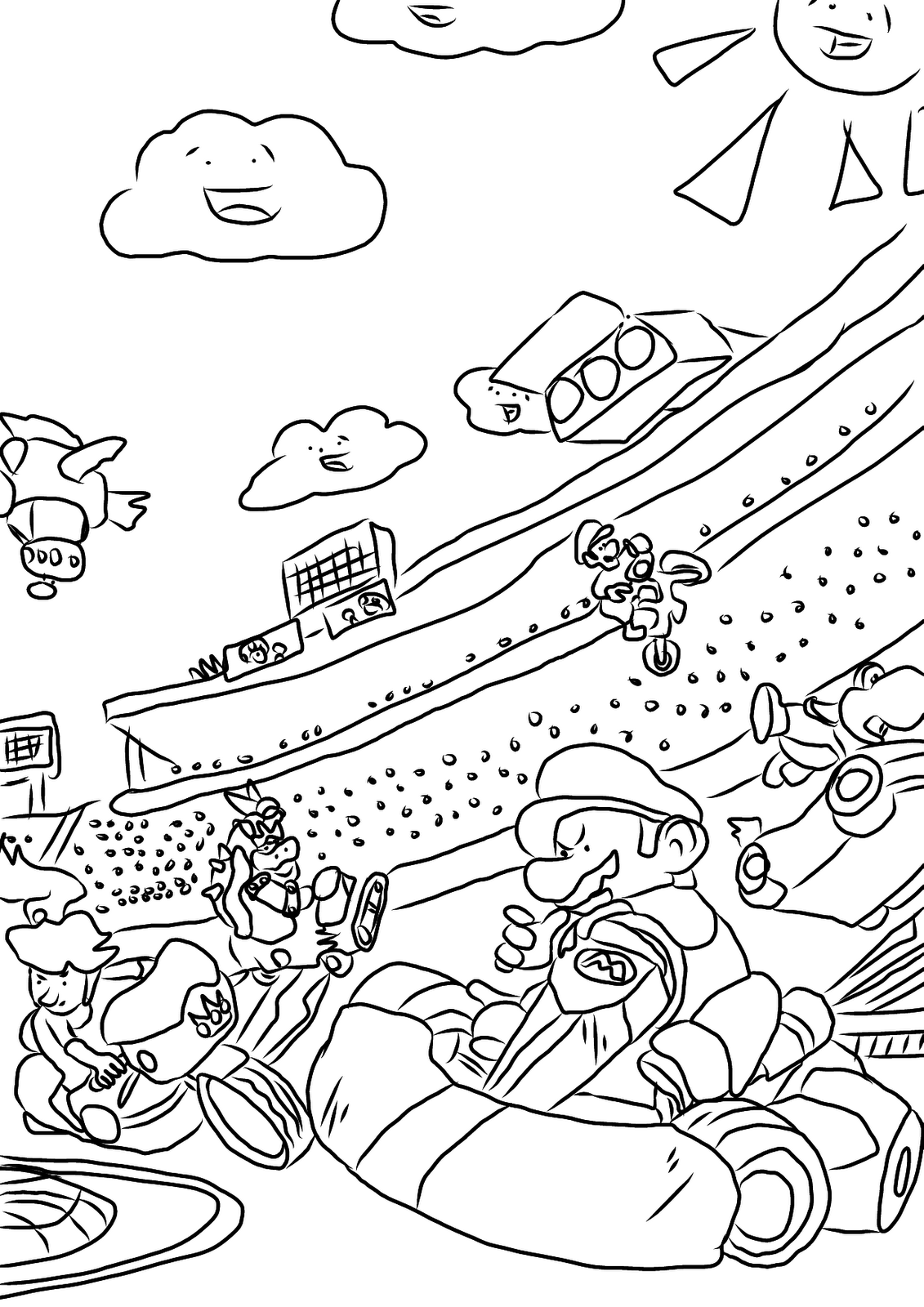 Desenho gratuito Mario Kart #154436 da colecao Videogames para imprimir