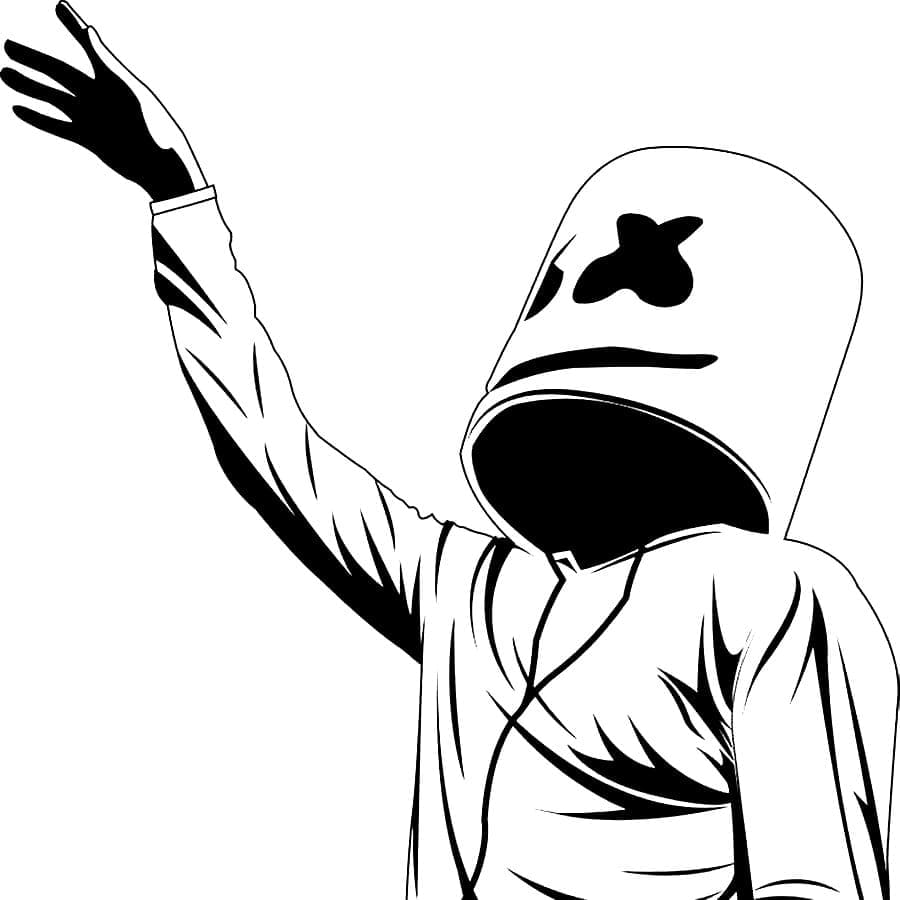 Desenho gratuito Marshmello Fortnite #208277 da colecao Videogames para imprimir