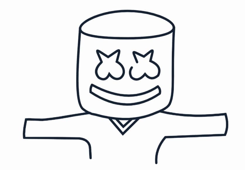 Desenho gratuito Marshmello Fortnite #208298 da colecao Videogames para imprimir