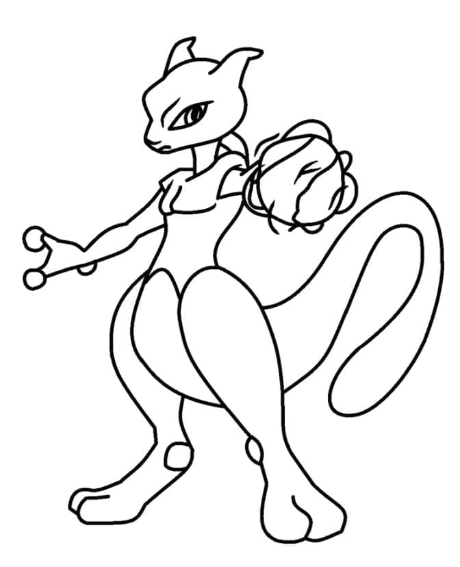 Desenho gratuito Mewtwo #179444 da colecao Videogames para imprimir