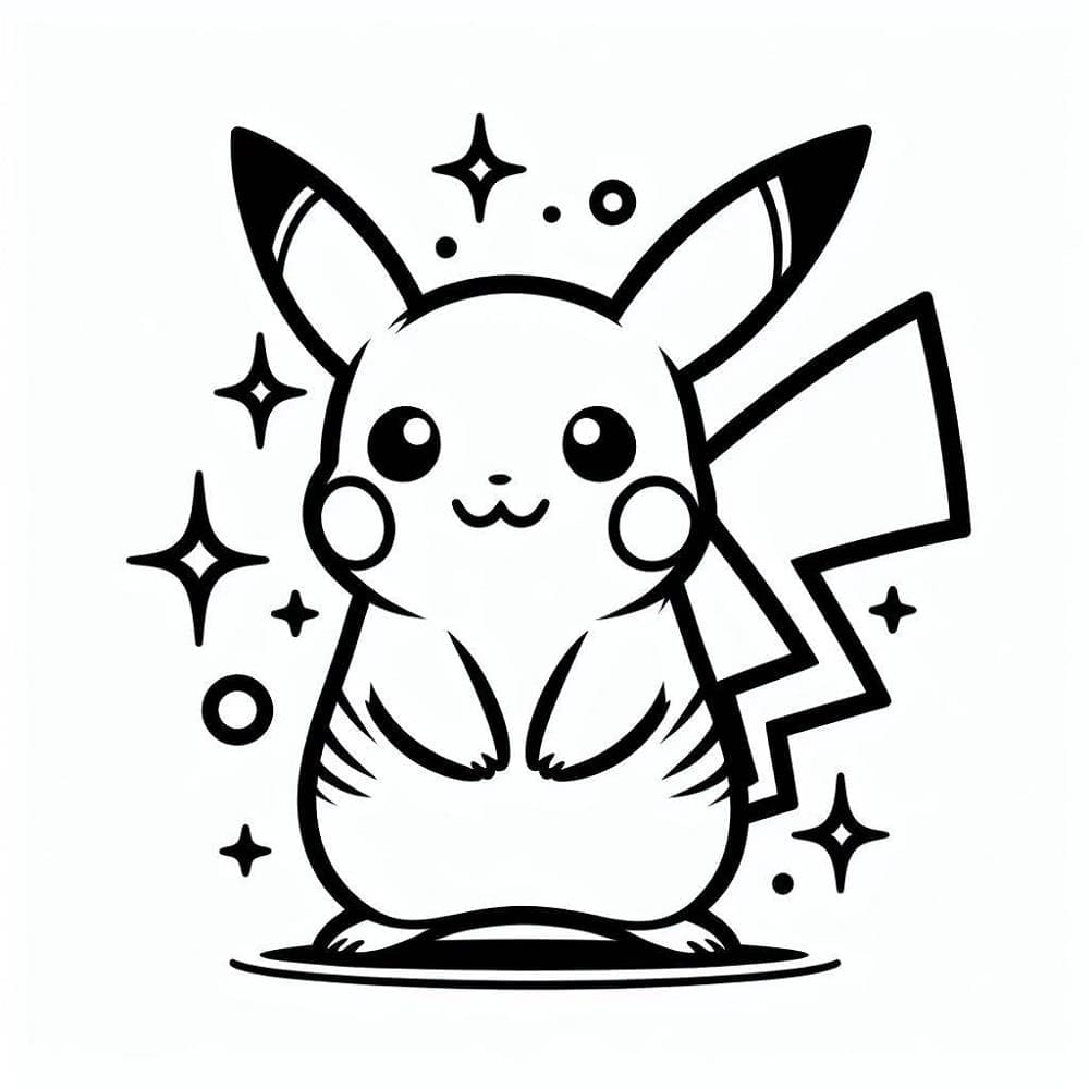 Desenho gratuito Pikachu #215404 da colecao Videogames para imprimir