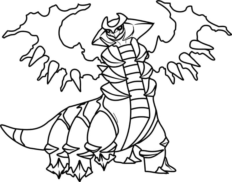 Desenho de Pokémon Giratina #186830 para colorir, da coleção Videogames, imprimível grátis
