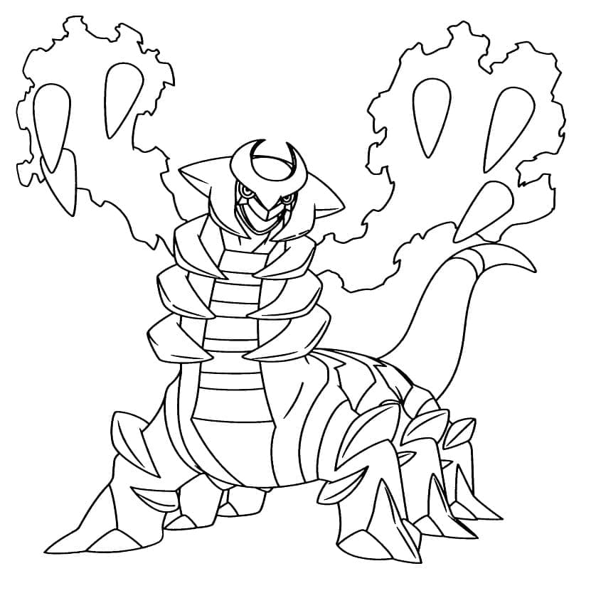 Desenho para colorir Pokémon Giratina #186832 da coleção Videogames, pronto para imprimir