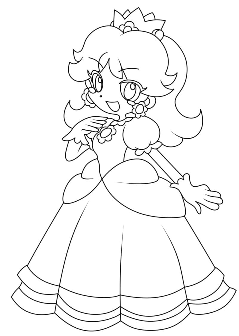 Desenho gratuito Princesa Daisy #219048 da colecao Videogames para imprimir