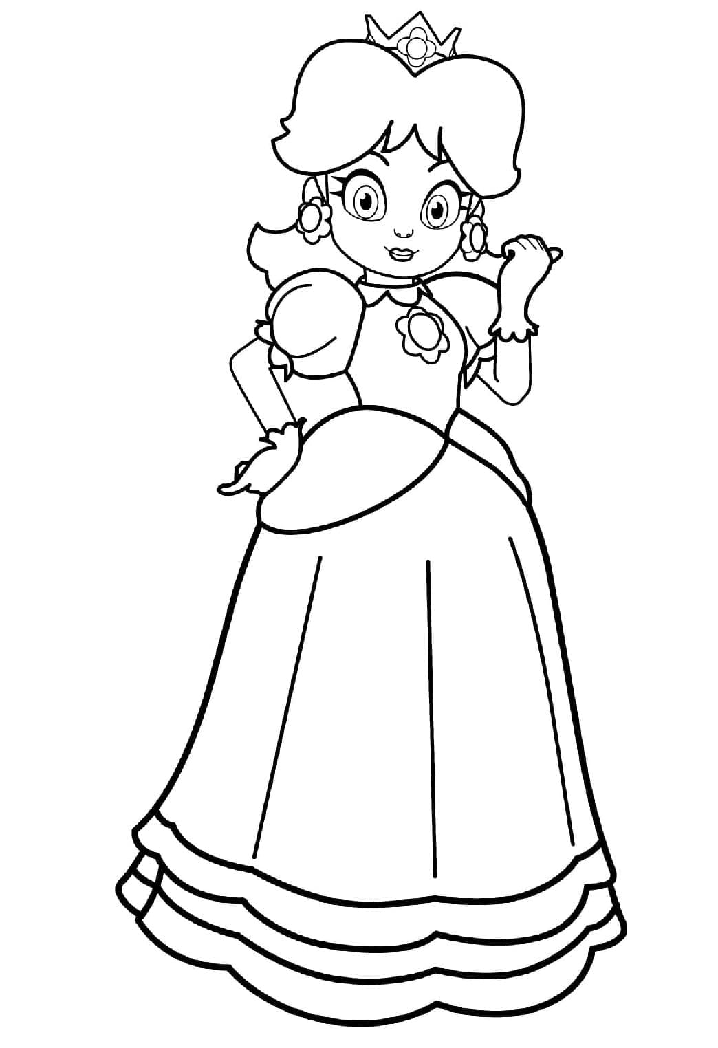 Desenho gratuito Princesa Daisy #219052 da colecao Videogames para imprimir